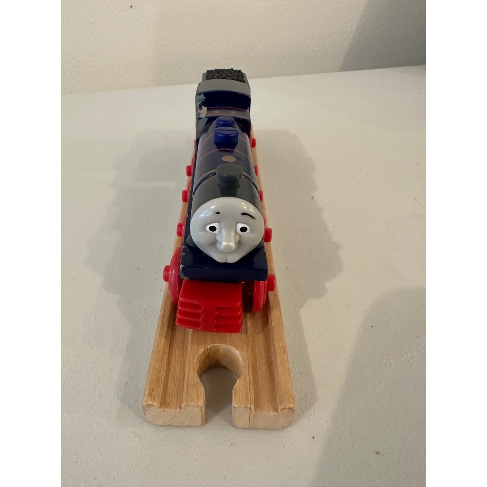 Vintage Thomas & Friends Wooden Railway Hank Engine and Tender Blue Train Toy